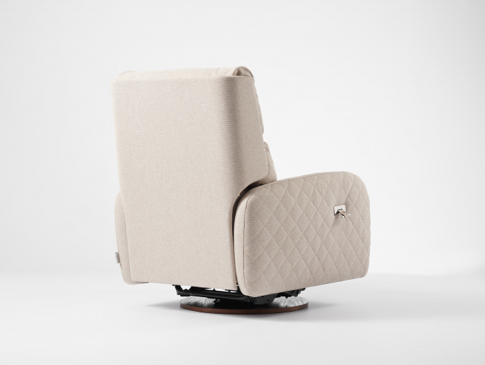 Fotoliu Modern Rotativ cu Recliner Corso Personalizabil Stil Contemporan Cadru Lemn Masiv Tapiterie Stofa sau Piele [10]