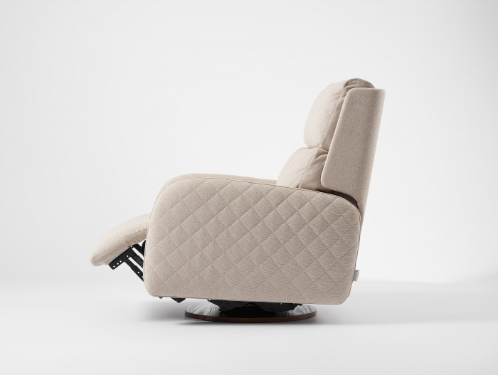 Fotoliu Modern Rotativ cu Recliner Corso Personalizabil Stil Contemporan Cadru Lemn Masiv Tapiterie Stofa sau Piele [7]
