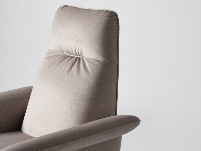 Fotoliu Modern Rotativ cu Recliner Voyage Personalizabil Stil Contemporan Cadru Lemn Masiv Tapiterie Stofa sau Piele [5]