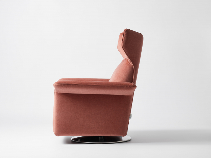 Fotoliu Modern Rotativ cu Recliner Voyage Plus Personalizabil Stil Contemporan Cadru Lemn Masiv Tapiterie Stofa sau Piele [4]