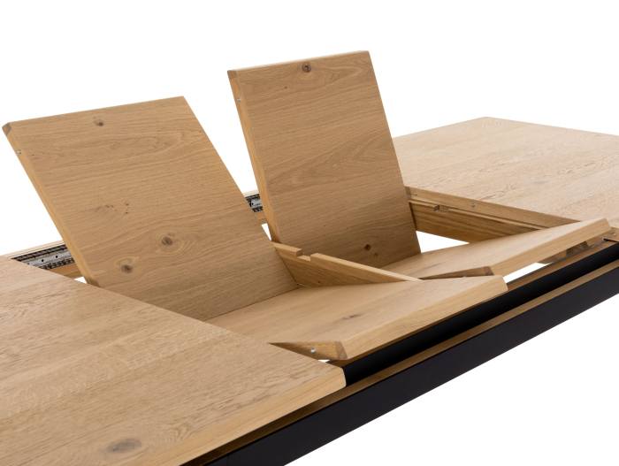 Masa extensibila Corail, lemn masiv de stejar si panel furniruit, finisaj 353, stil industrial [12]