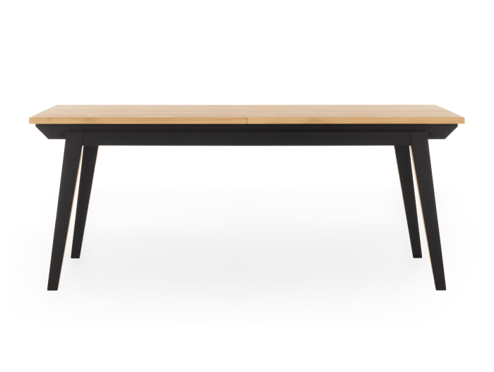 Masa extensibila Corail, lemn masiv de stejar si panel furniruit, finisaj 353, stil industrial [7]