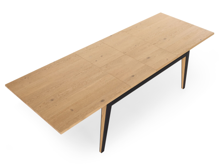 Masa extensibila Corail, lemn masiv de stejar si panel furniruit, finisaj 353, stil industrial [18]