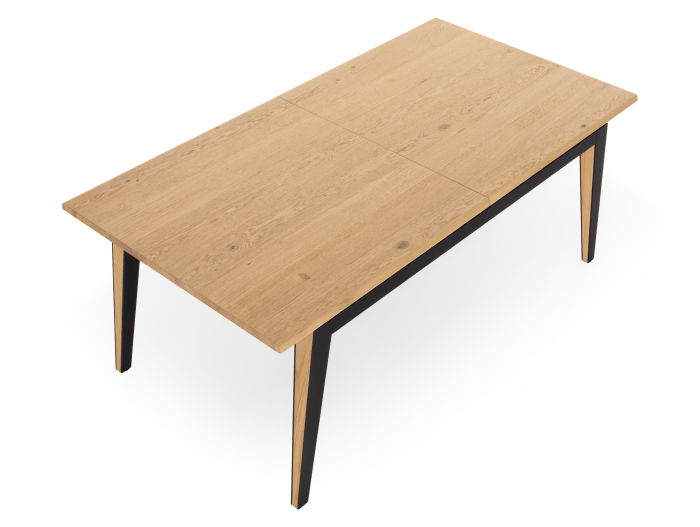 Masa extensibila Corail, lemn masiv de stejar si panel furniruit, finisaj 353, stil industrial [10]