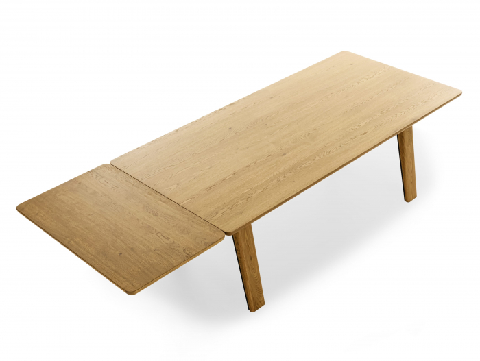 Masa extensibila Linea A+, dimensiuni variate, lemn masiv de stejar, panel furniruit si otel, mutiple finisaje disponibile, stil contemporan [16]