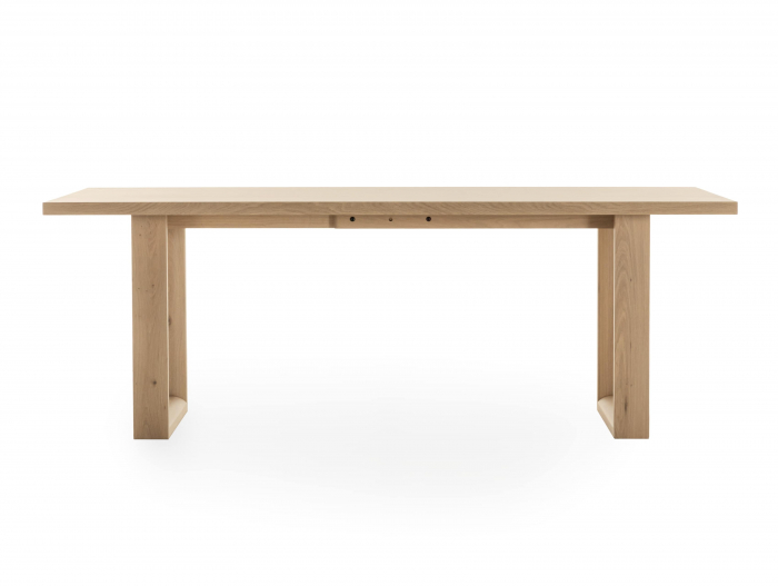 Masa extensibila Linea U, dimensiuni variate, lemn masiv de stejar, panel furniruit si otel, mutiple finisaje disponibile, stil japandi [6]