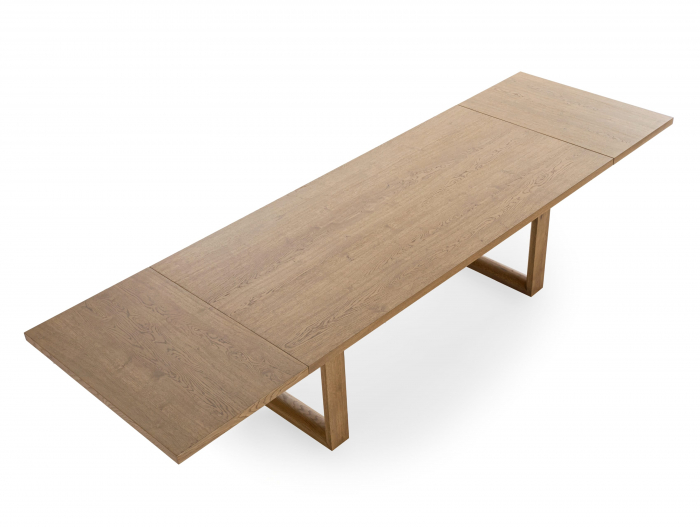 Masa extensibila Linea U, dimensiuni variate, lemn masiv de stejar, panel furniruit si otel, mutiple finisaje disponibile, stil japandi [33]
