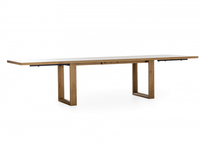 Masa extensibila Linea U, dimensiuni variate, lemn masiv de stejar, panel furniruit si otel, mutiple finisaje disponibile, stil japandi [30]