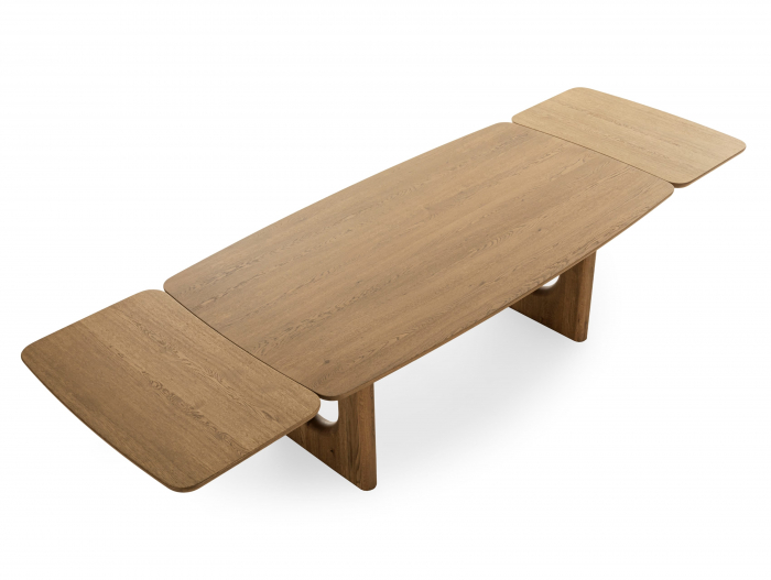 Masa extensibila ovalizata Rimini, dimensiuni variate, lemn masiv de stejar si panel furniruit, mutiple finisaje disponibile, stil japandi [29]