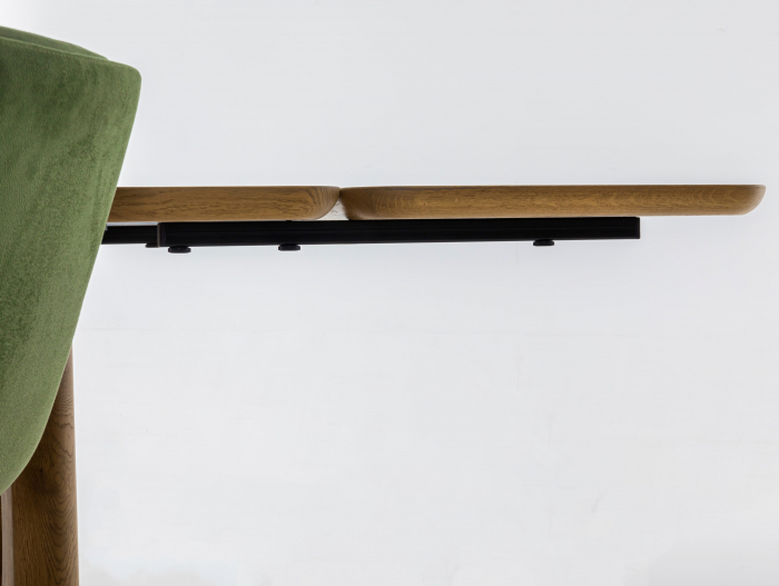 Masa extensibila ovalizata Rimini, dimensiuni variate, lemn masiv de stejar si panel furniruit, mutiple finisaje disponibile, stil japandi [21]