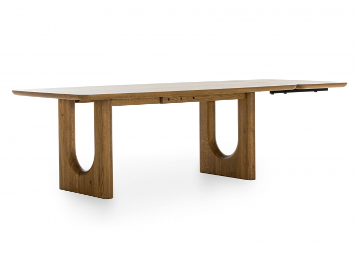 Masa extensibila ovalizata Rimini, dimensiuni variate, lemn masiv de stejar si panel furniruit, mutiple finisaje disponibile, stil japandi [18]