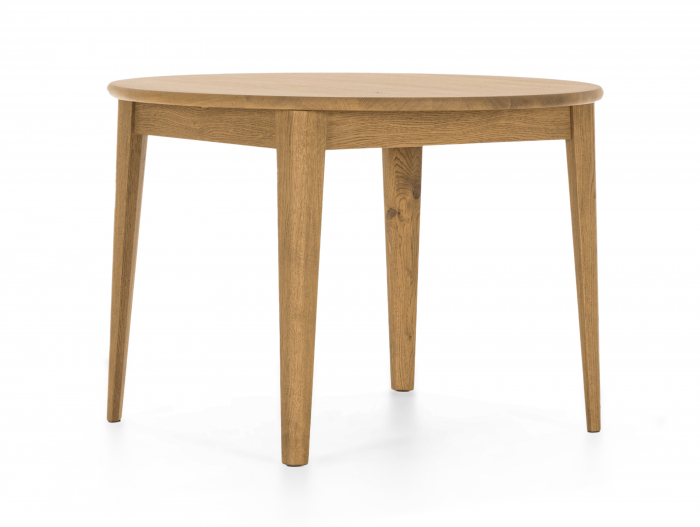 Masa extensibila rotunda Atlas D110/150cm, lemn masiv de stejar, multiple finisaje disponibile, stil modern [8]