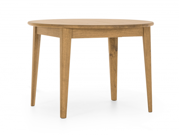 Masa extensibila rotunda Atlas D110/150cm, lemn masiv de stejar, multiple finisaje disponibile, stil modern [7]