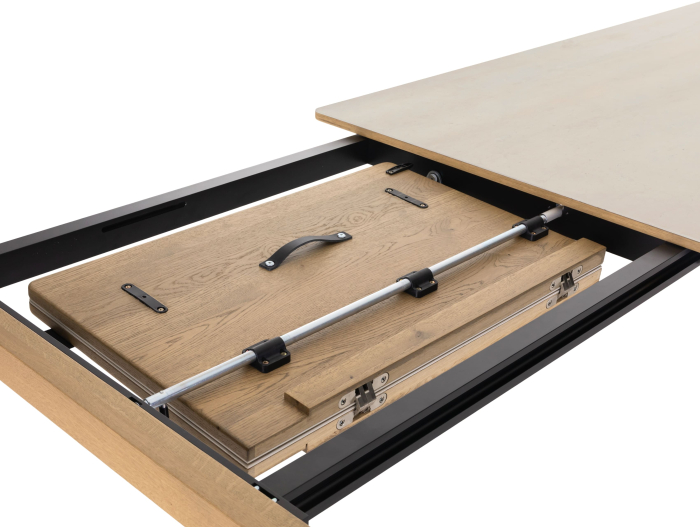 Masa extensibila Treviso, personalizabila, dimensiuni variate, lemn de stejar, ceramica, multiple finisaje disponibile, stil minimalist [10]