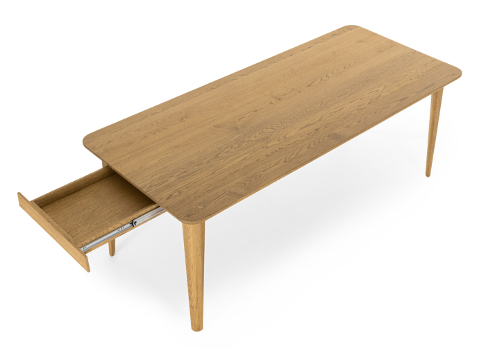 Masa lemn masiv stejar Atlas 210cm, finisaj Castle Oak, stil modern [8]