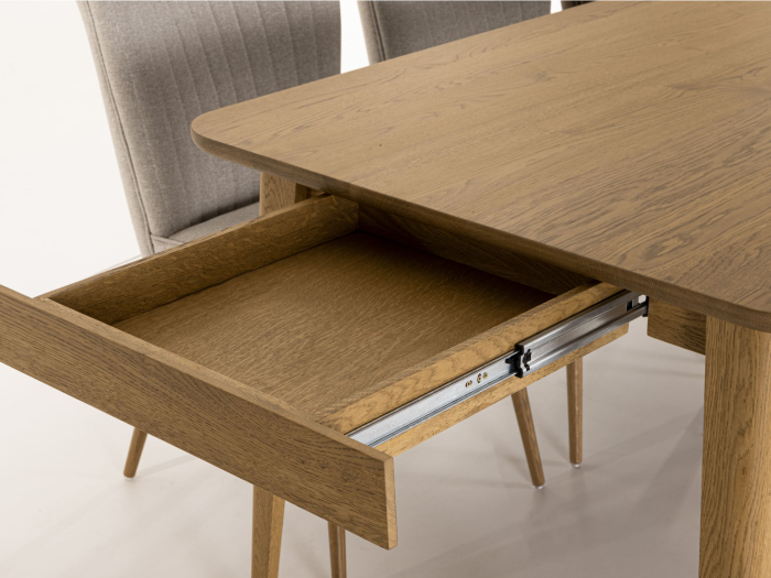 Masa lemn masiv stejar Atlas 210cm, finisaj Castle Oak, stil modern [10]