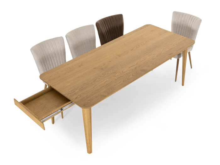 Masa lemn masiv stejar Atlas 210cm, finisaj Castle Oak, stil modern [13]