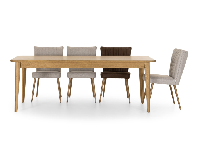 Masa lemn masiv stejar Atlas 210cm, finisaj Castle Oak, stil modern [1]