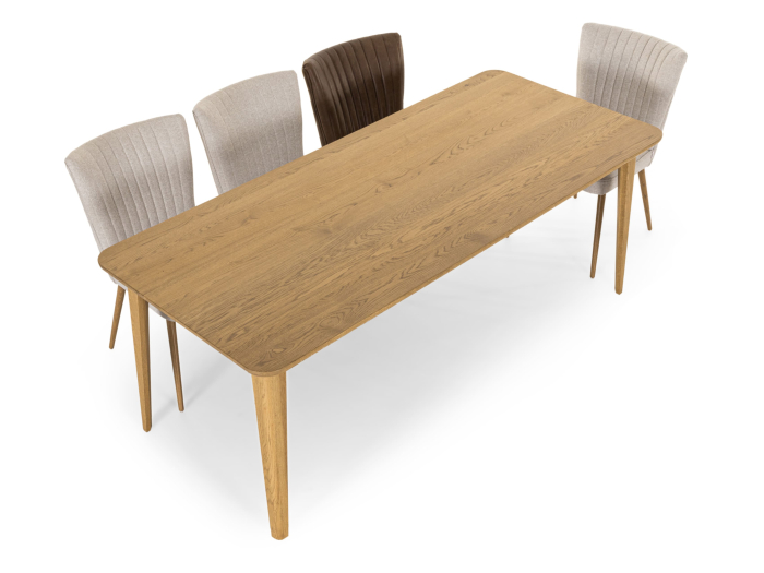 Masa lemn masiv stejar Atlas 210cm, finisaj Castle Oak, stil modern [12]