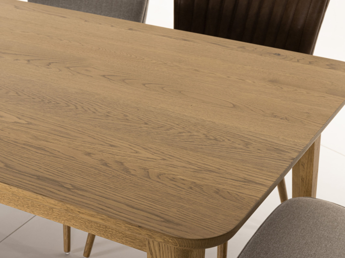 Masa lemn masiv stejar Atlas 210cm, finisaj Castle Oak, stil modern [11]