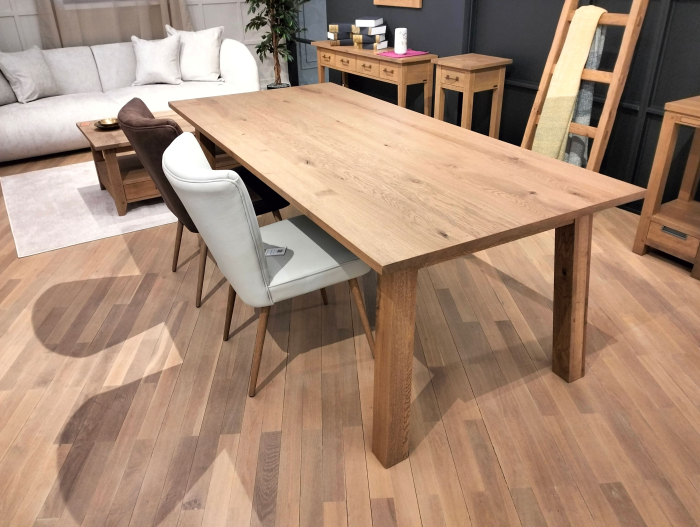 Masa lemn masiv stejar Cult 220cm, multiple finisaje disponibile, stil rustic [3]