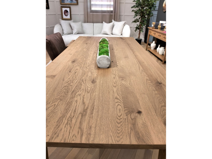 Masa lemn masiv stejar Cult 220cm, multiple finisaje disponibile, stil rustic [9]