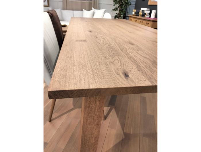 Masa lemn masiv stejar Cult 220cm, multiple finisaje disponibile, stil rustic [13]