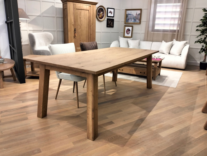 Masa lemn masiv stejar Cult 220cm, multiple finisaje disponibile, stil rustic [11]
