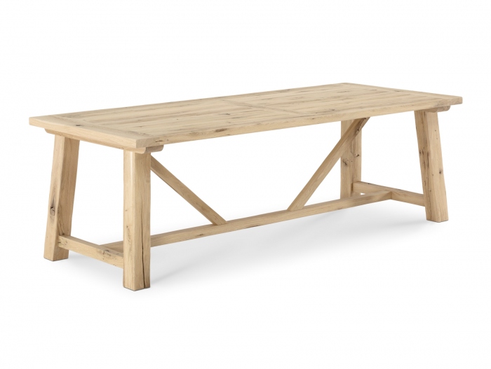 Masa dreptunghiulara Lombardy 240cm, lemn masiv de stejar, mutiple finisaje disponibile, stil rustic [14]