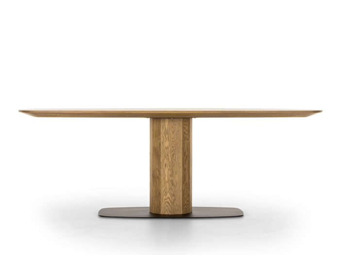 Masa ovalizata Surf Telur 220cm (I), lemn de stejar, finisaj Castle Oak, stil contemporan SALE [4]