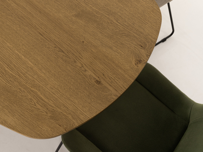 Masa ovalizata Surf Elegance 220cm (V), lemn de stejar, finisaj Castle Oak, stil contemporan SALE [10]