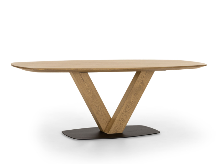 Masa ovalizata Surf Elegance 220cm (V), lemn de stejar, finisaj Castle Oak, stil contemporan SALE [12]