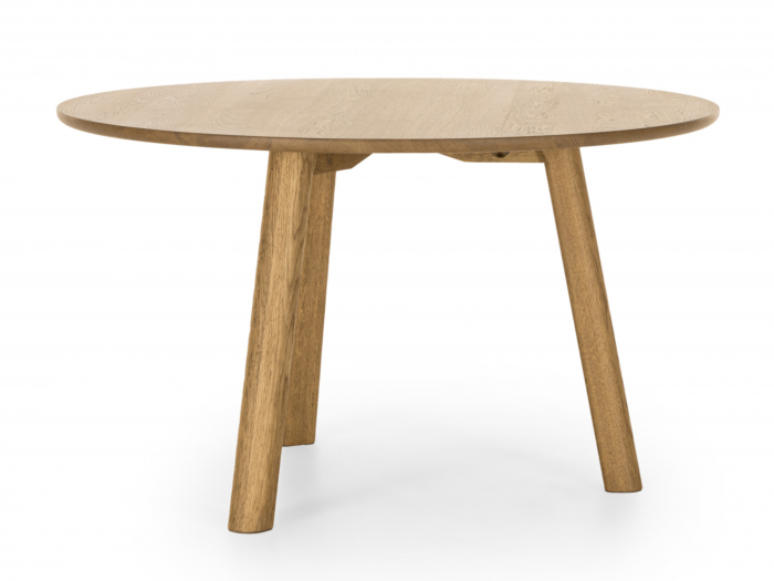 Masa rotunda Veneto D130cm, picioare si blat din lemn masiv de stejar, multiple finisaje disponibile, stil contemporan [8]