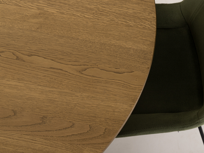 Masa rotunda Veneto D130cm, picioare si blat din lemn masiv de stejar, multiple finisaje disponibile, stil contemporan [10]