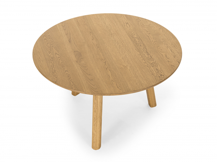 Masa rotunda Veneto D130cm, picioare si blat din lemn masiv de stejar, multiple finisaje disponibile, stil contemporan [9]