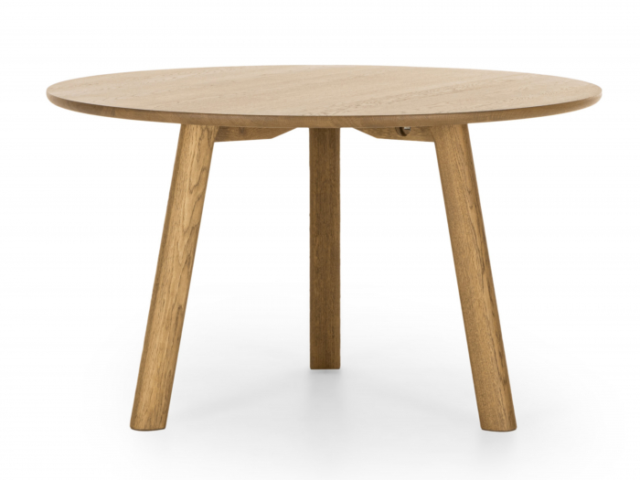 Masa rotunda Veneto D130cm, picioare si blat din lemn masiv de stejar, multiple finisaje disponibile, stil contemporan [5]