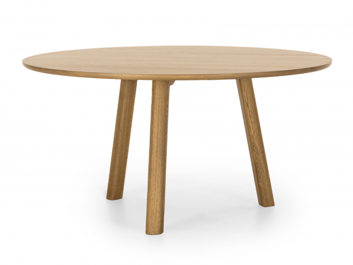 Masa rotunda Veneto D150cm, picioare si blat din lemn masiv de stejar, multiple finisaje disponibile, stil contemporan [5]