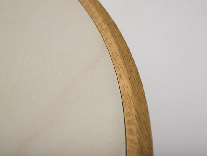 Masuta cafea Helios Combo D87x31cm, placa ceramica si stejar, picioare metalice, multiple finisaje disponibile, stil contemporan [9]