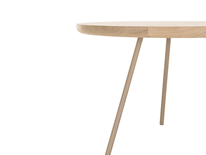 Masuta cafea Osaka D60x40cm, placa lemn masiv de stejar, picioare metalice, multiple finisaje disponibile, stil contemporan [8]