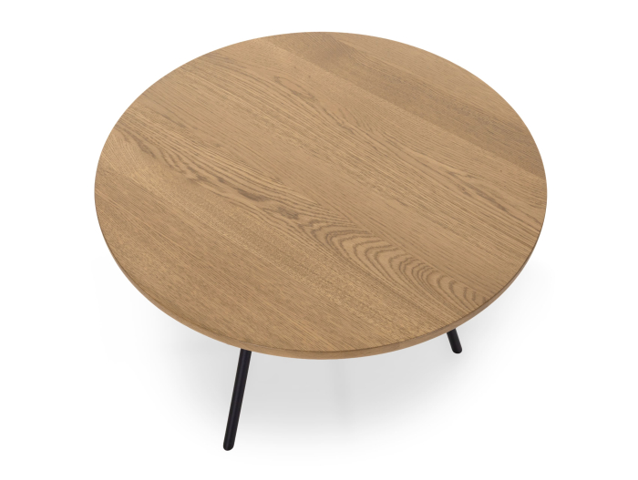 Masuta cafea Osaka D60x40cm, placa lemn masiv de stejar, picioare metalice, multiple finisaje disponibile, stil contemporan [2]