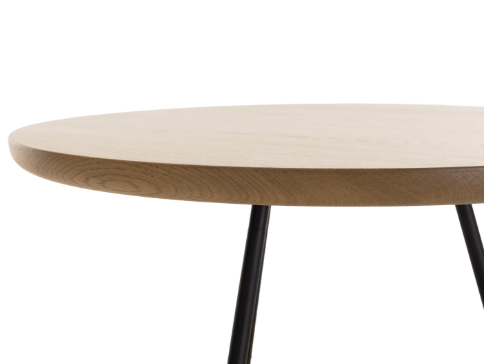 Masuta cafea Osaka D60x40cm, placa lemn masiv de stejar, picioare metalice, multiple finisaje disponibile, stil contemporan [3]