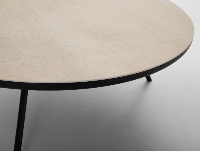 Masuta cafea Osaka D80x30cm, placa ceramica, picioare metalice, multiple finisaje disponibile, stil contemporan [4]