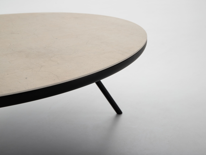 Masuta cafea Osaka D80x30cm, placa ceramica, picioare metalice, multiple finisaje disponibile, stil contemporan [6]