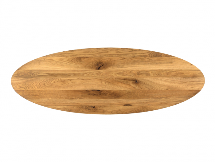 Masuta cafea ovala Lombardy 160cm, lemn masiv de stejar, mutiple finisaje disponibile, stil rustic [4]