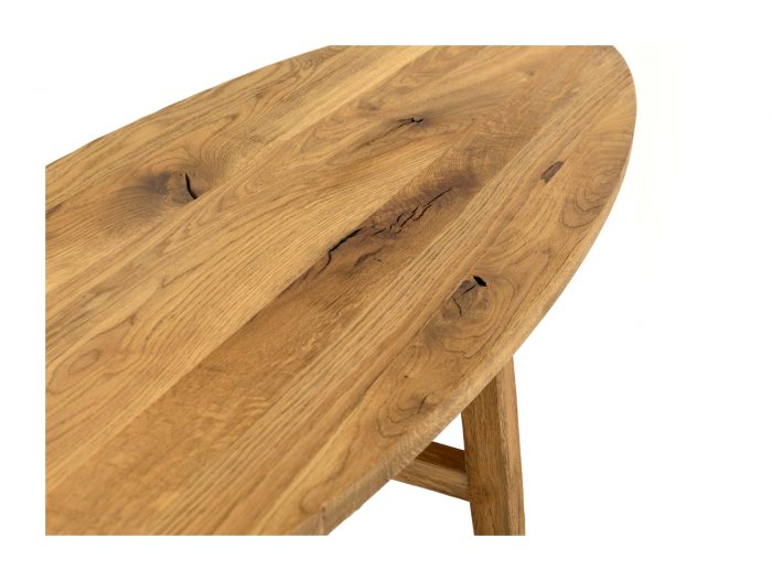 Masuta cafea ovala Lombardy 160cm, lemn masiv de stejar, mutiple finisaje disponibile, stil rustic [6]