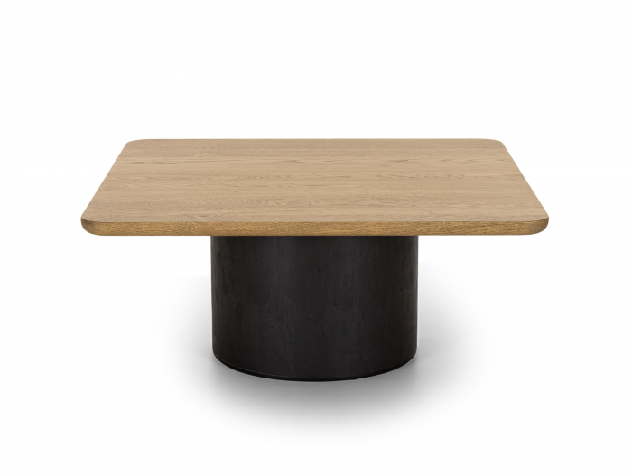 Masuta cafea Veneto 80x80x35cm, lemn masiv de stejar si microciment, multiple finisaje disponibile, stil contemporan [3]