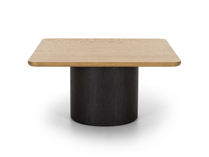 Masuta cafea Veneto 80x80x41cm, lemn masiv de stejar si microciment, multiple finisaje disponibile, stil contemporan [3]