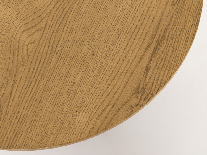 Masuta cafea rotunda Veneto D50x41cm, lemn masiv de stejar si microciment, multiple finisaje disponibile, stil contemporan [9]