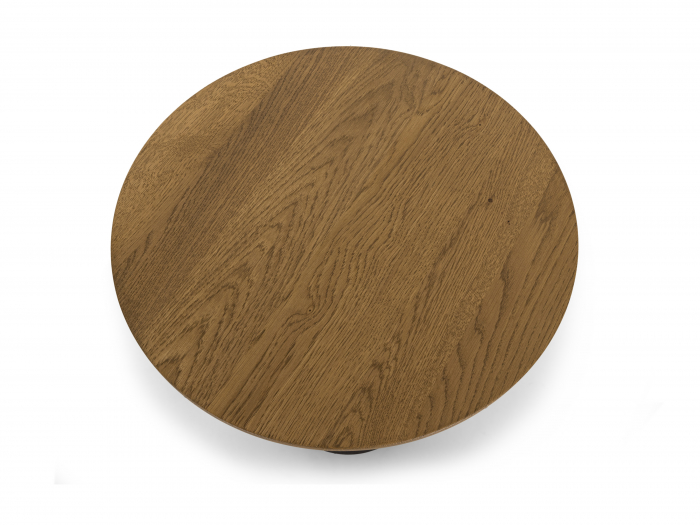 Masuta cafea rotunda Veneto D50x55cm, lemn masiv de stejar si microciment, multiple finisaje disponibile, stil contemporan [6]