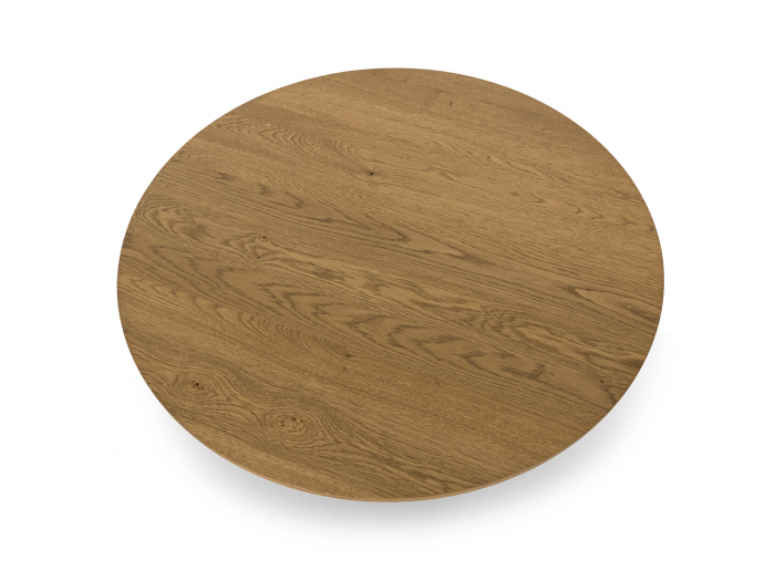 Masuta cafea rotunda Veneto D80x35cm, lemn masiv de stejar si microciment, multiple finisaje disponibile, stil contemporan [6]